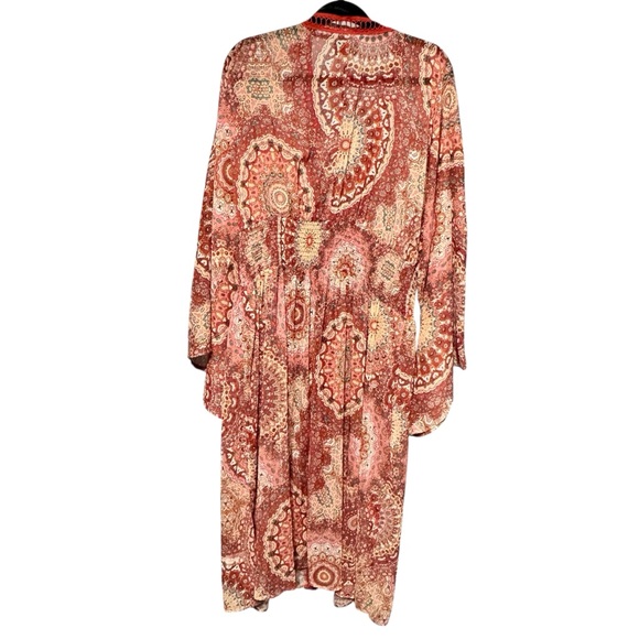 Miss Me Bohemain Print Longline Duster Wide Sleeve Lightweight Kimono - Picture 9 of 13